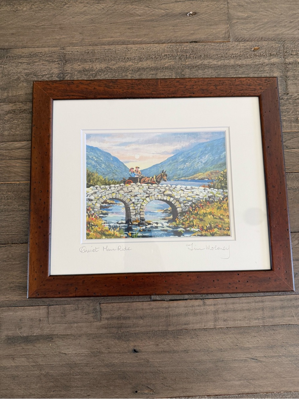 Tim Moloney - Quiet Man Ride Framed Scenic Horse and Bridge Art Print